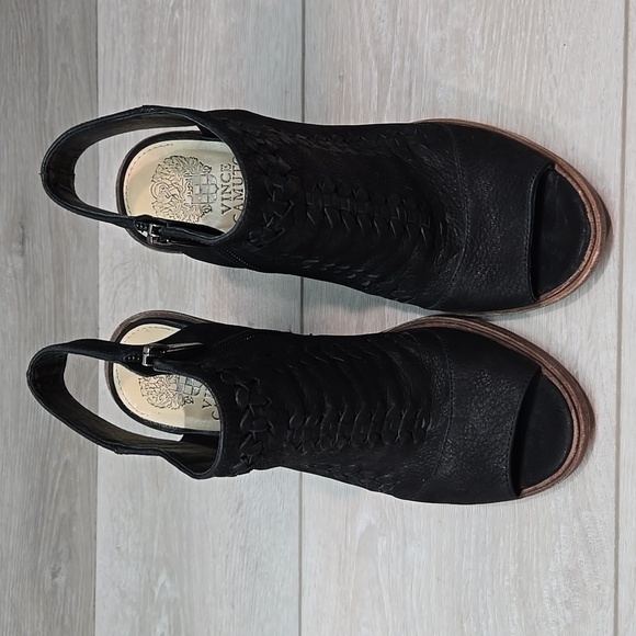 Vince Camuto Women Katri Ankle Leather Open Toe Heels Shoes Boots Sz 7M - Picture 3 of 12